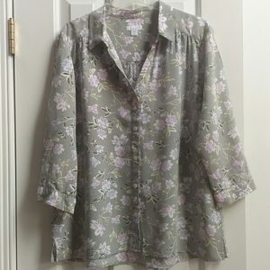 J Jill floral blouse
